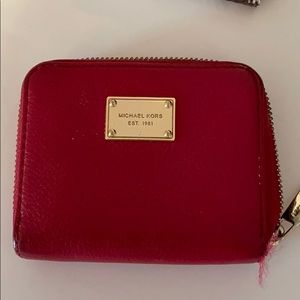 Michael Kors red wallet